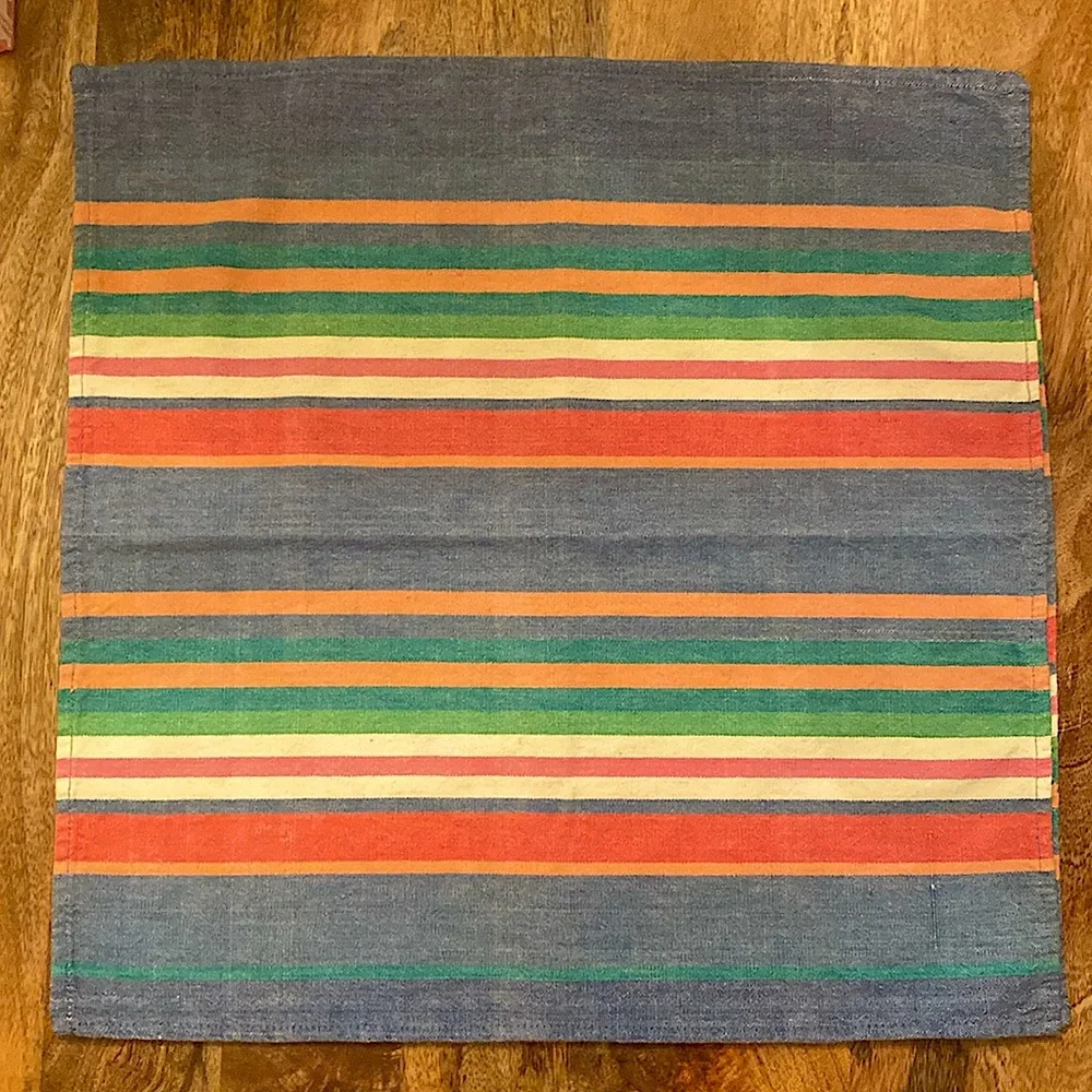 Set of 4 Colorful Striped Linen Napkins